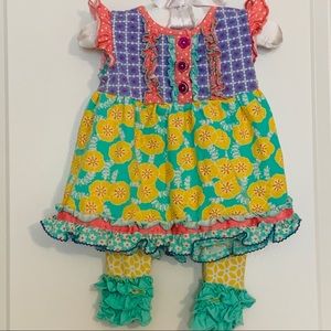 Matilda Jane Pat A Cake Top/Magic Word Leg Sz6-12m